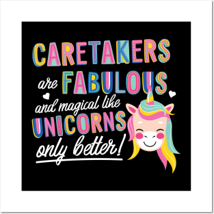 Caretakers are like Unicorns Gift Idea Posters and Art